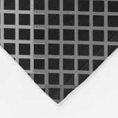 Couverture Polaire Motif de chèques Diagonal 2tn.b Black BG (Coin)