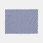 Couverture Polaire Motif de Chevron de rayures de zigzag de bleu (Devant (Horizontal))