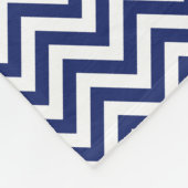 Couverture Polaire Motif de Chevron de rayures de zigzag de bleu (Coin)