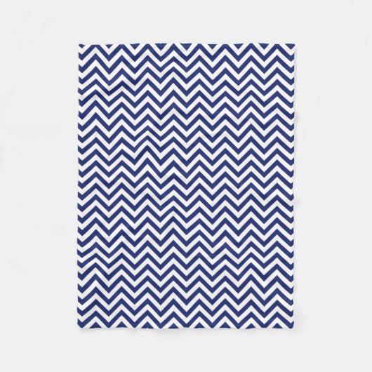 Couverture Polaire Motif de Chevron de rayures de zigzag de bleu (Devant)