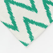 Couverture Polaire Motif de chevron vert kat texturé chic moderne (Coin)