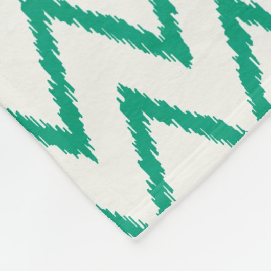 Couverture Polaire Motif de chevron vert kat texturé chic moderne (Coin)