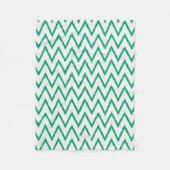 Couverture Polaire Motif de chevron vert kat texturé chic moderne (Devant)