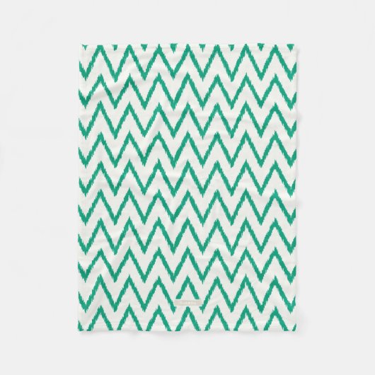 Couverture Polaire Motif de chevron vert kat texturé chic moderne (Devant)