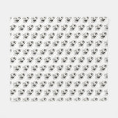 Couverture Polaire Motif de chien de bande dessinée de Keeshond (Devant (Horizontal))