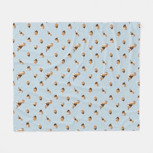Couverture Polaire Motif de chiens (Devant (Horizontal))