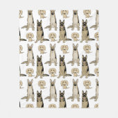 Couverture Polaire Motif de chiens (Devant)