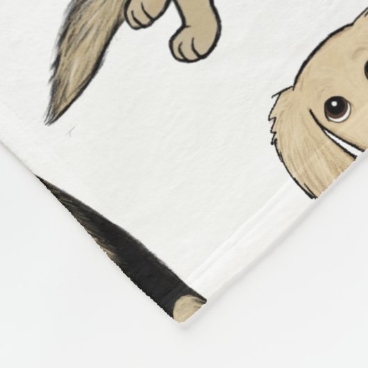 Couverture Polaire Motif de chiens (Coin)