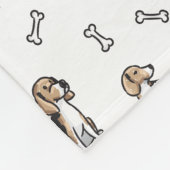 Couverture Polaire motif de chiens Beagles (Coin)