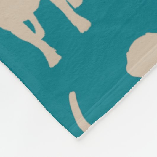 Couverture Polaire Motif de Chiens et Chiens de marionnettes amusants (Coin)