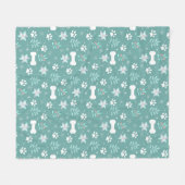 Couverture Polaire Motif de chiens et d'os de vacances (Devant (Horizontal))