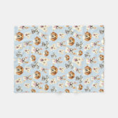 Couverture Polaire Motif de chiot d'aquarelle (Devant (Horizontal))