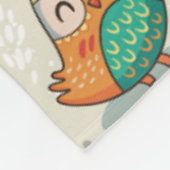 Couverture Polaire Motif de chouette mignonne (Coin)