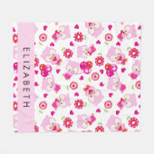 Couverture Polaire Motif De Chouettes, Chouettes Mignonnes, Chouettes (Devant (Horizontal))