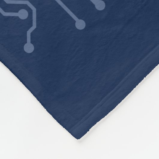 Couverture Polaire Motif de circuit Geek bleu (Coin)