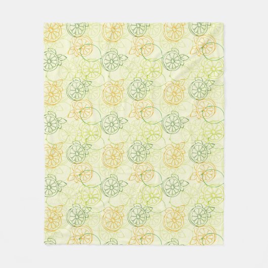 Couverture Polaire Motif de citron (Devant)