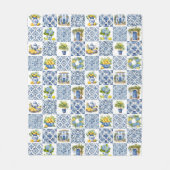 Couverture Polaire Motif de citron d'été méditerranéen (Devant)