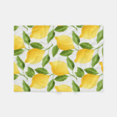Couverture Polaire Motif de citrons d'aquarelle (Devant (Horizontal))