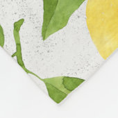 Couverture Polaire Motif de citrons d'aquarelle (Coin)