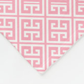 Couverture Polaire Motif de clé grecque rose (Coin)