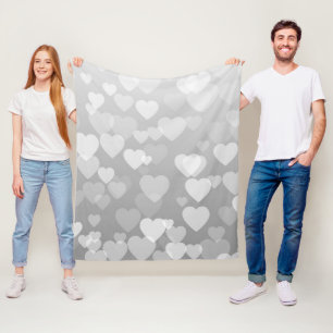 Couverture Polaire Motif de coeur 17