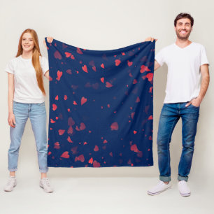 Couverture Polaire Motif de coeur 40