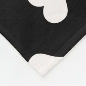 Couverture Polaire Motif de coeur Black White Love (Coin)