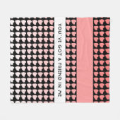 Couverture Polaire Motif de coeur rose Vous avez un ami (Devant (Horizontal))