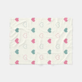 Couverture Polaire Motif de cœur simple et mignon (Devant (Horizontal))