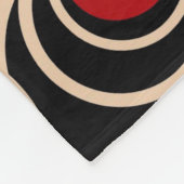 Couverture Polaire Motif de coeur simple Noir et Rouge (Coin)