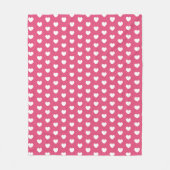Couverture Polaire Motif de coeur simple rose chaud (Devant)