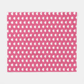 Couverture Polaire Motif de coeur simple rose chaud (Devant (Horizontal))