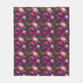 Couverture Polaire Motif de colibri rose violet Tropical Print (Devant)