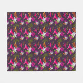 Couverture Polaire Motif de colibri rose violet Tropical Print (Devant (Horizontal))