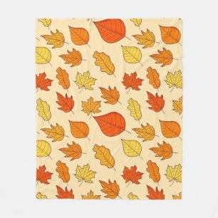 Couverture Polaire Motif de concept de feuille. Symbole de la chute e
