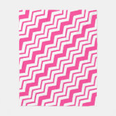 Couverture Polaire Motif de conception en chevron zigzag blanc rose (Devant)