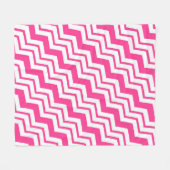 Couverture Polaire Motif de conception en chevron zigzag blanc rose (Devant (Horizontal))