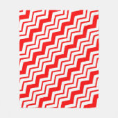 Couverture Polaire Motif de conception en chevron zigzag blanc rouge (Devant)