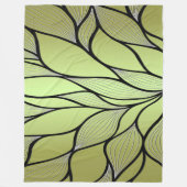 Couverture Polaire Motif de congé créatif vert olive (Devant)