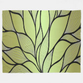 Couverture Polaire Motif de congé créatif vert olive (Devant (Horizontal))