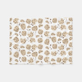 Couverture Polaire Motif de cookies à puces de chocolat (Devant (Horizontal))