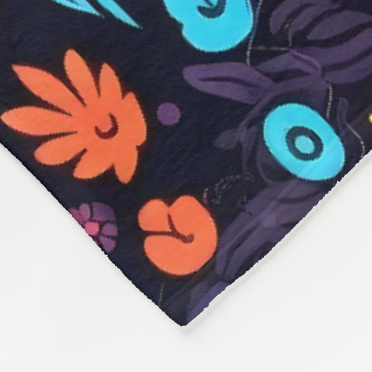 Couverture Polaire Motif de coq coloré (Coin)