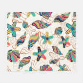 Couverture Polaire Motif de coquillages colorés (Devant (Horizontal))
