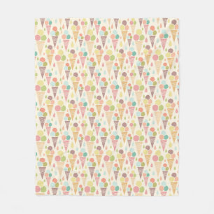 Couverture Polaire Motif de cornets de crème glacée