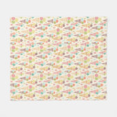 Couverture Polaire Motif de cornets de crème glacée (Devant (Horizontal))
