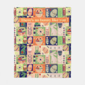 Couverture Polaire Motif de couleur aquarelle de Pâques (Devant)