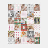 Couverture Polaire Motif de courtepointe Photo College Retro Patchwor (Devant)