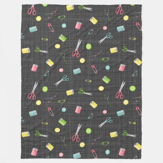 Couverture Polaire Motif de couture (Devant)