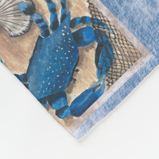 Couverture polaire Motif de crabe bleu (Coin)