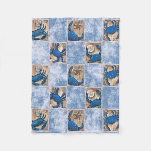 Couverture polaire Motif de crabe bleu (Devant)